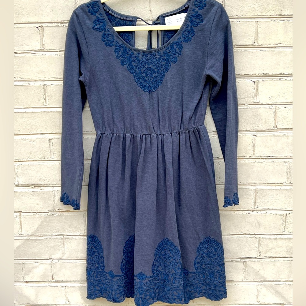 EUC Anthropologie Saturday Sunday Size XSP Embroidered 100% Cotton Dress